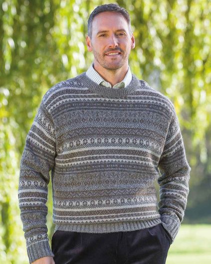 Mens patterned online pullover